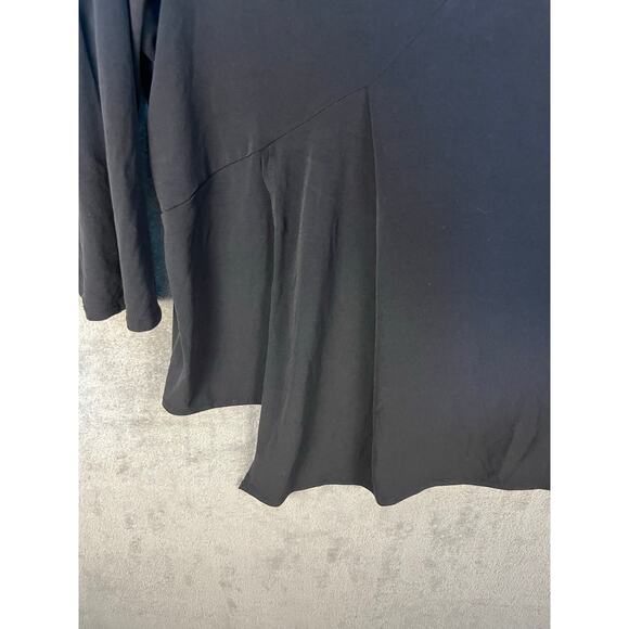 Cato Blouse Size 22/24W Black Liquid Knit Layered 3/4 Sleeve Whimsigoth - Picture 4 of 7